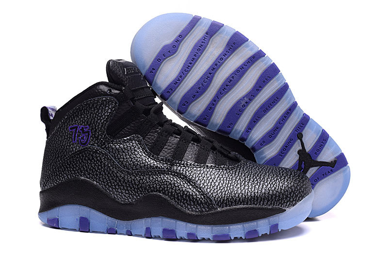 Running weapon Cheap Air Jordan 10 Shoes Retro Women Black/Purple